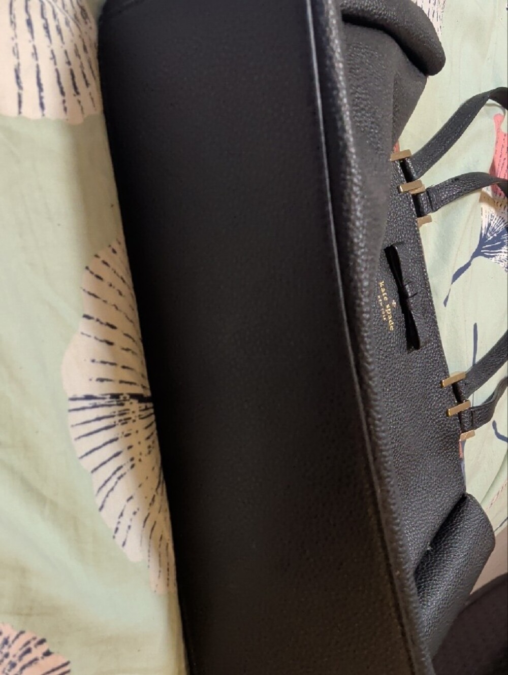 kate spade Black Pebbled Leather Satchel with Gold Hardware - Picture 3 of 14